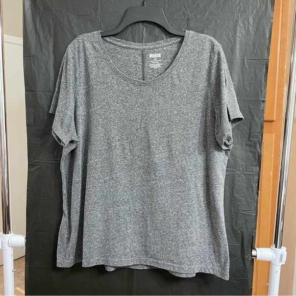 Women’s Duluth Trading Co Relaxed Gray Boxy Short Sleeve Tee Summer Casual - Picture 1 of 3